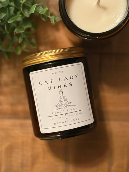Cat Lady Vibes 8-ounce 100% Soy candle