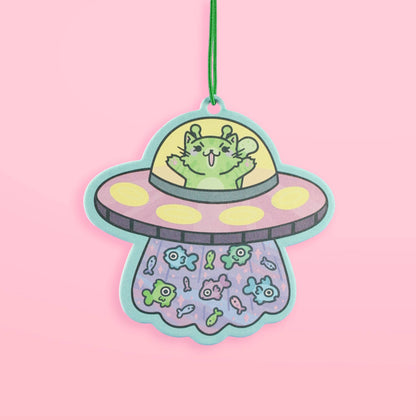Turtle's Soup - UFO Kitty, Cats, Alien, Car Decor, Cute, Air Freshener