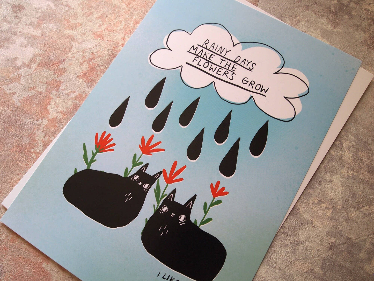 I LIKE CATS - Inspirational Quote and Black Cats Print