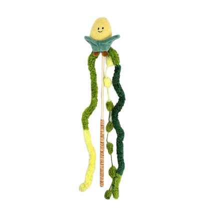Playful Vegetable Theme Cat Wand Toy