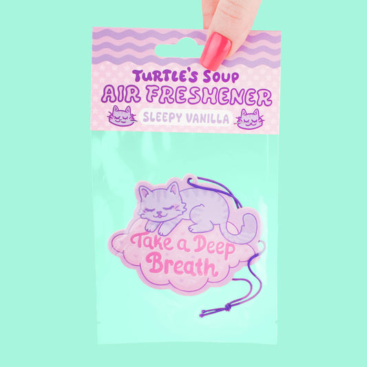 Turtle's Soup - Take A Deep Breath Cute Kitten Cat Scented Car Air Freshener