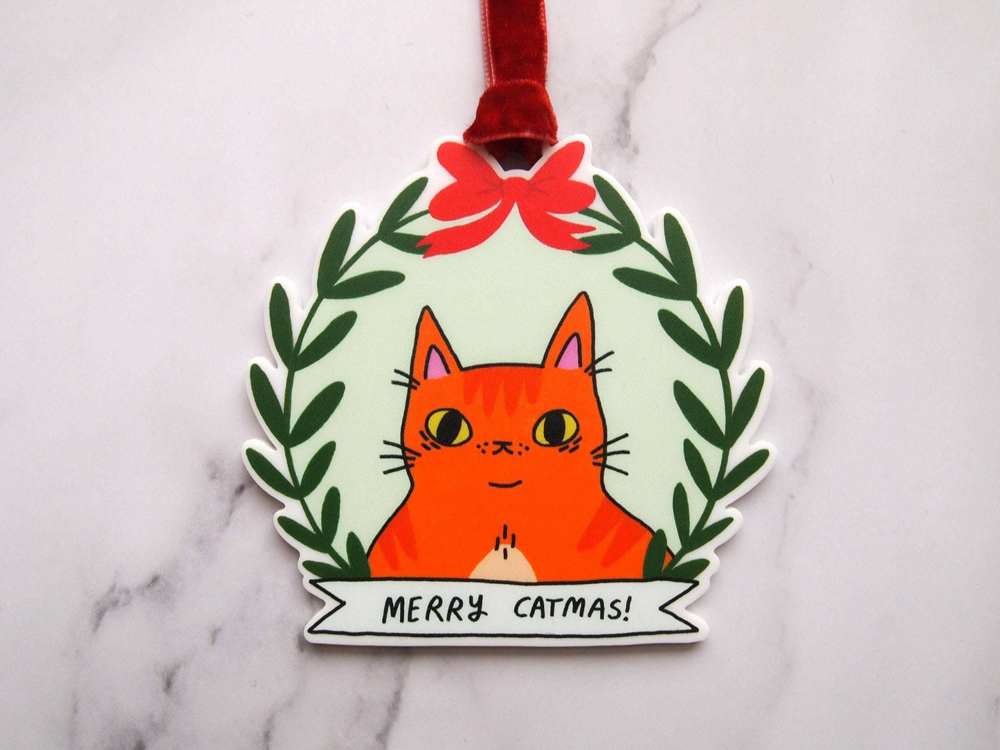 Ginger Cat Christmas Tree Ornament Decoration