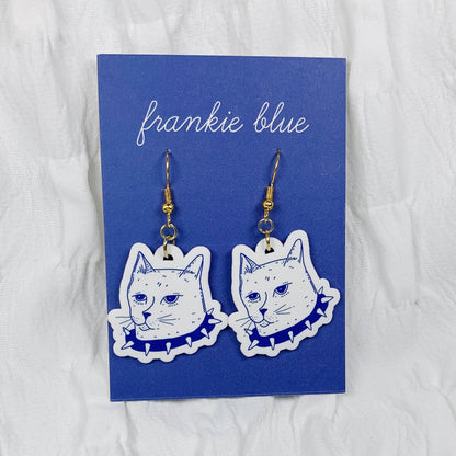 Frankie Blue - This Cat is a Punk Earrings - Frankie Blue 