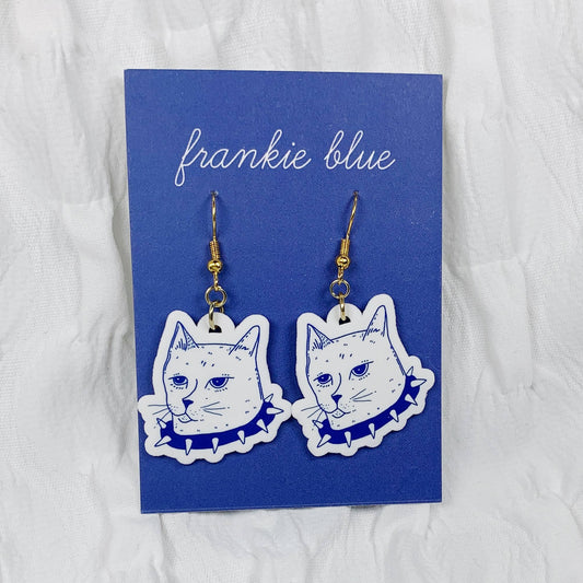 Frankie Blue - This Cat is a Punk Earrings - Frankie Blue 