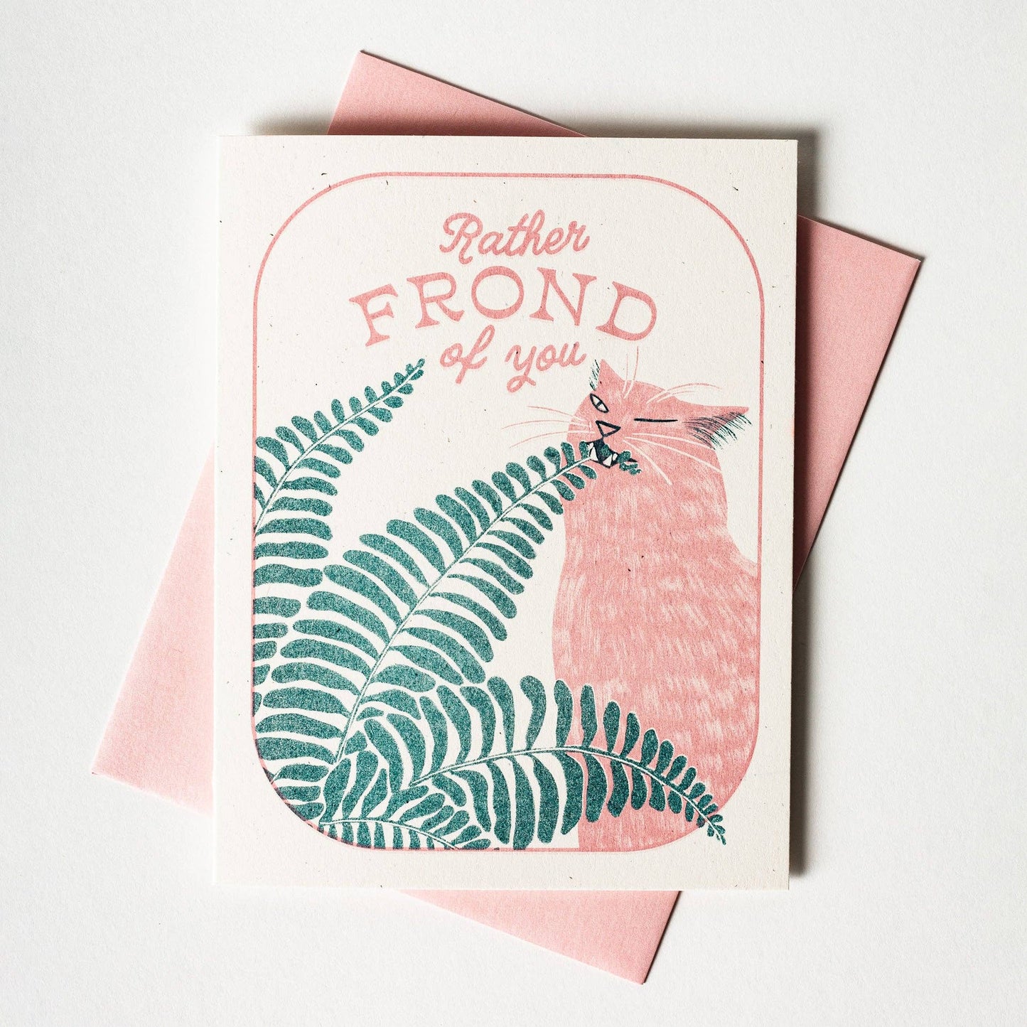 Rather Frond of You Risograph Greeting Card