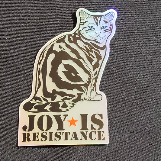 Joy Is Resistance 4" Holographic vinyl sticker
