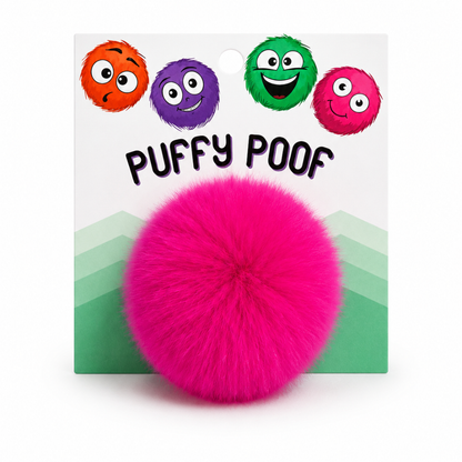 Puffy Poof Plush Pom Cat Toy