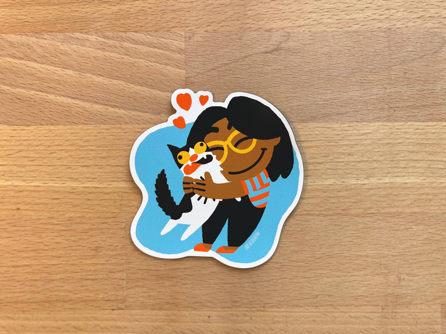 Cat Hug Rejection Magnet