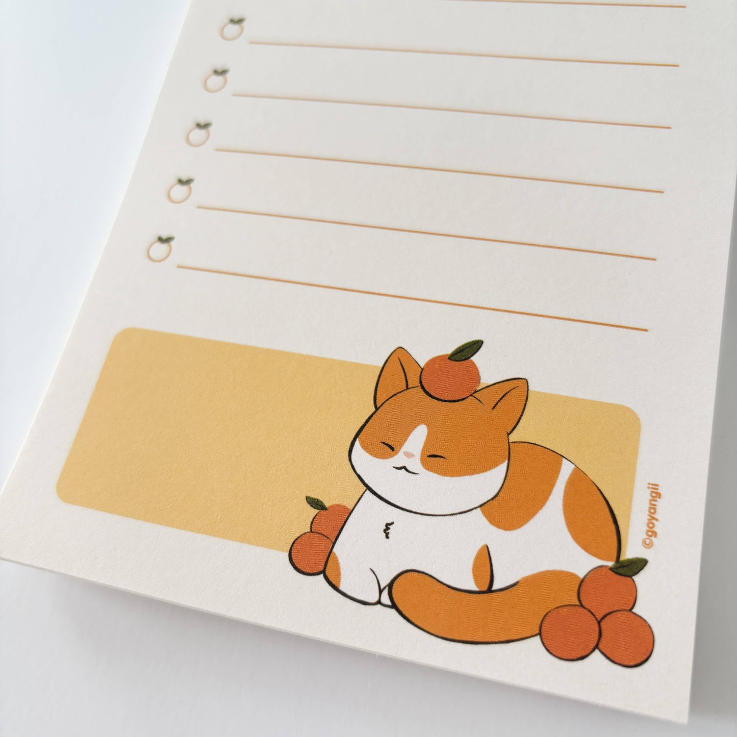 Orange Cat Notepad - Memopad