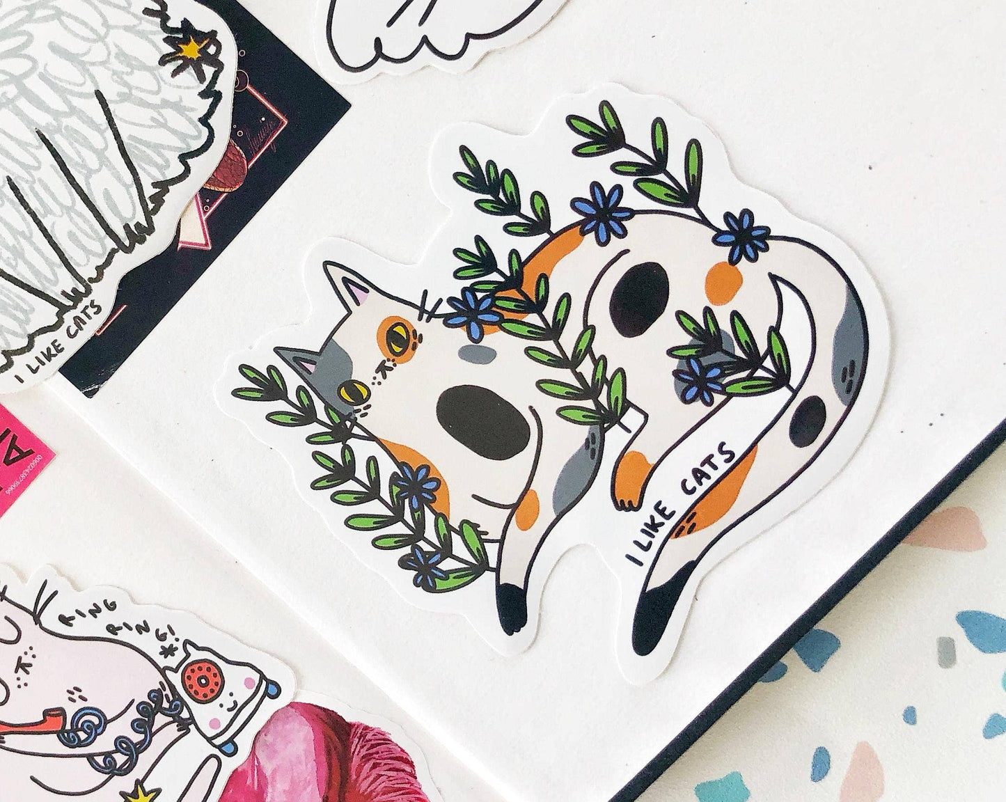 Calico Cat Vinyl Decal Sticker