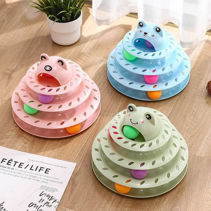 Frog Head 4-Layer Interactive Cat Toy