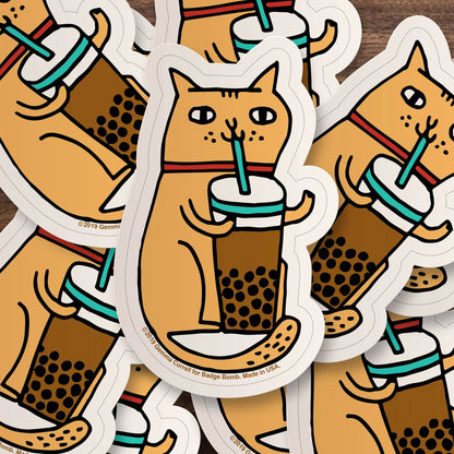 Bubble Tea Cat Sticker