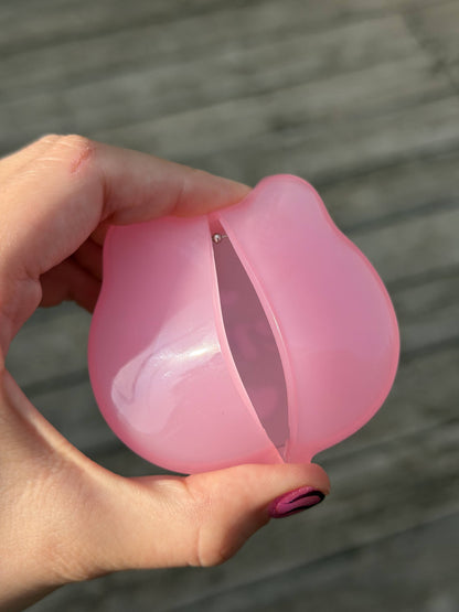 Rubber Cat Coin Purse - Feral (Translucent Pink)