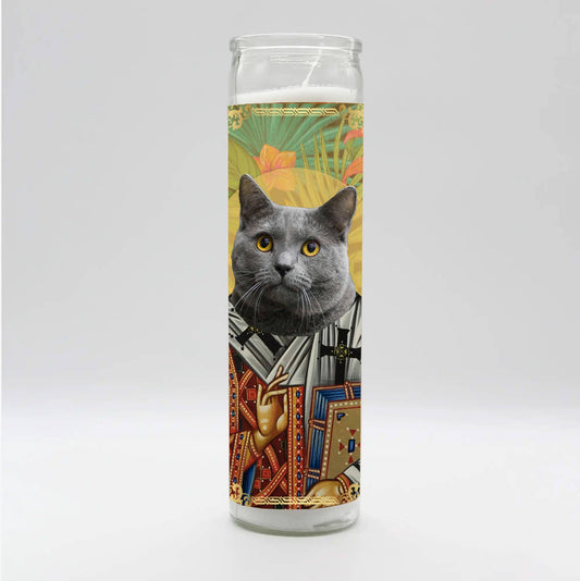 Saint Chartreux Cat Candle