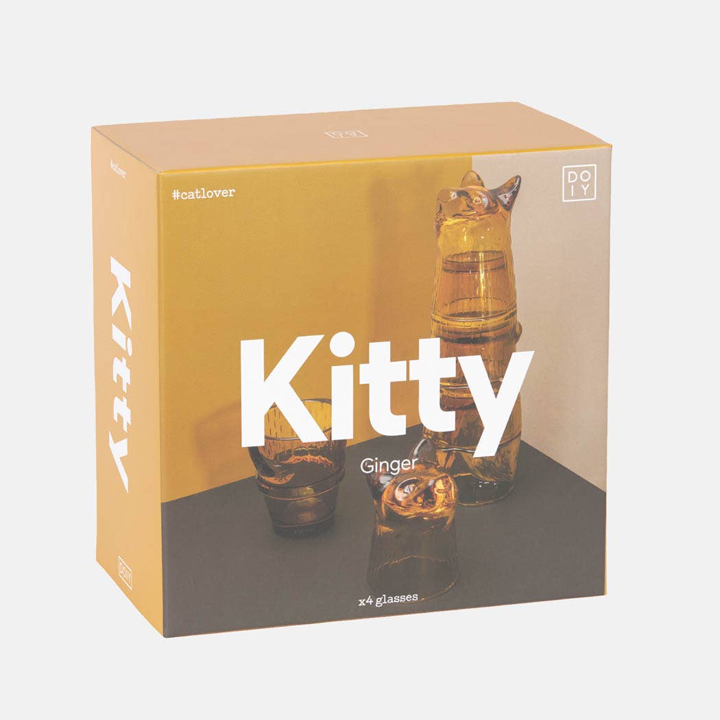 Ginger Kitty Stackable Glasses