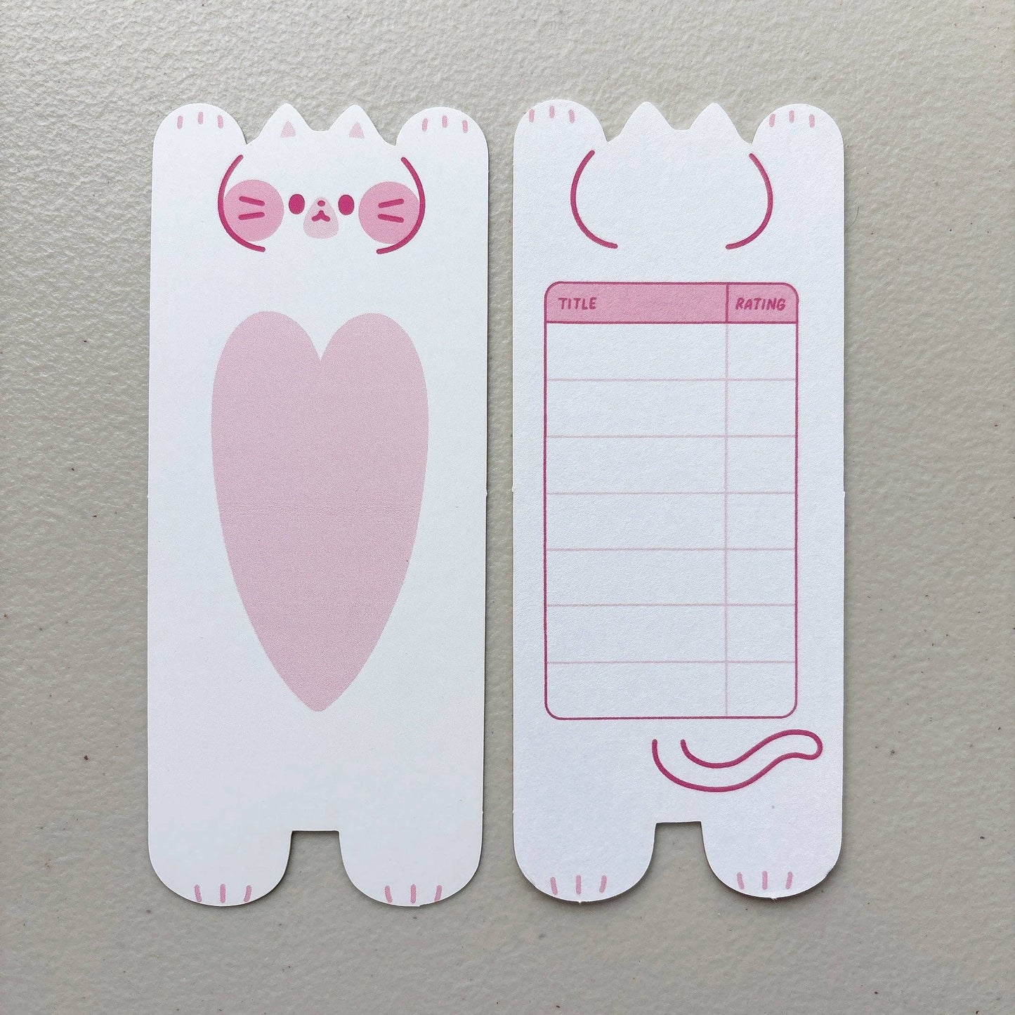 Cat Soft Matte Double Sided Bookmarks