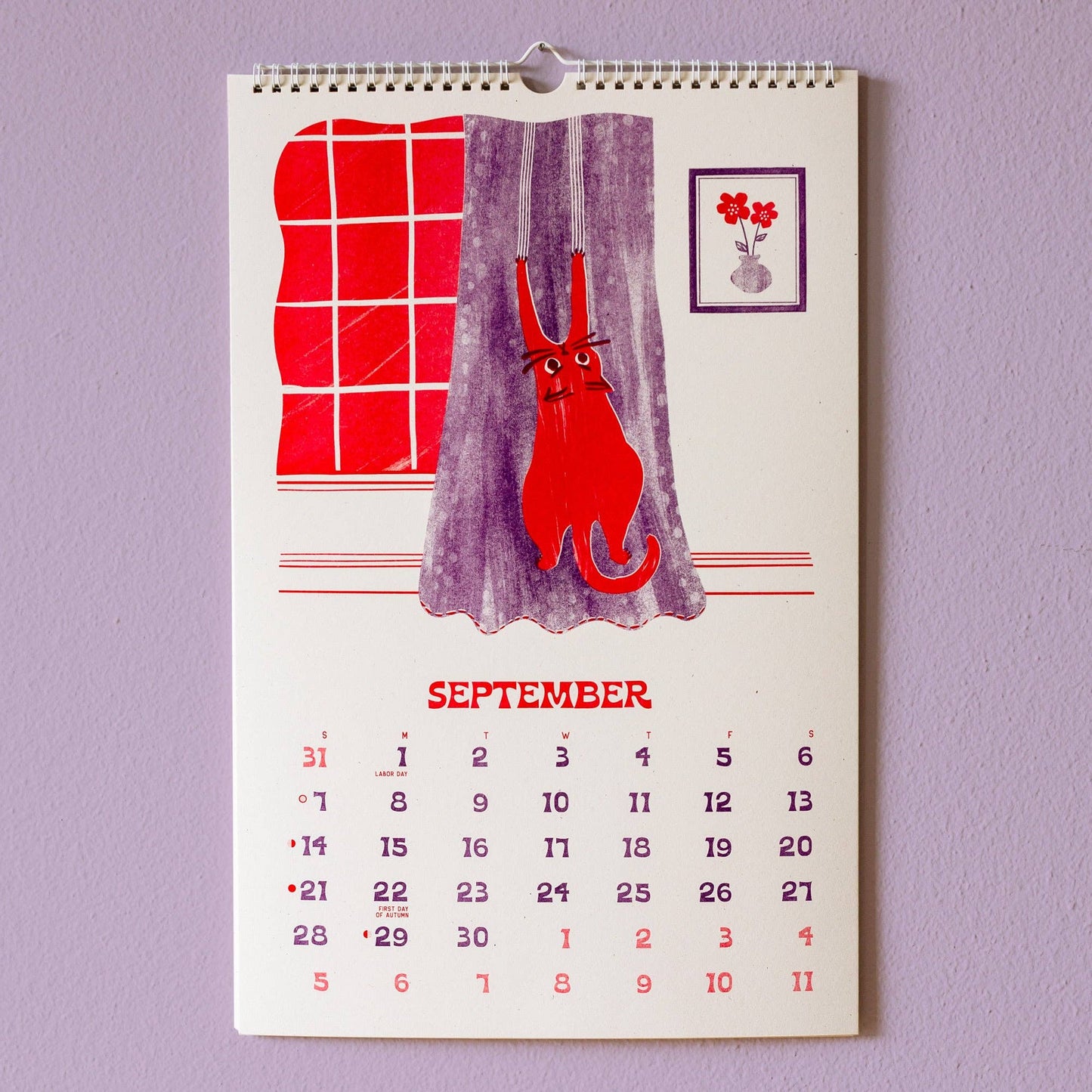 2025 Risograph Wall Calendar - Ain't Life Grand? Kitty Calendar