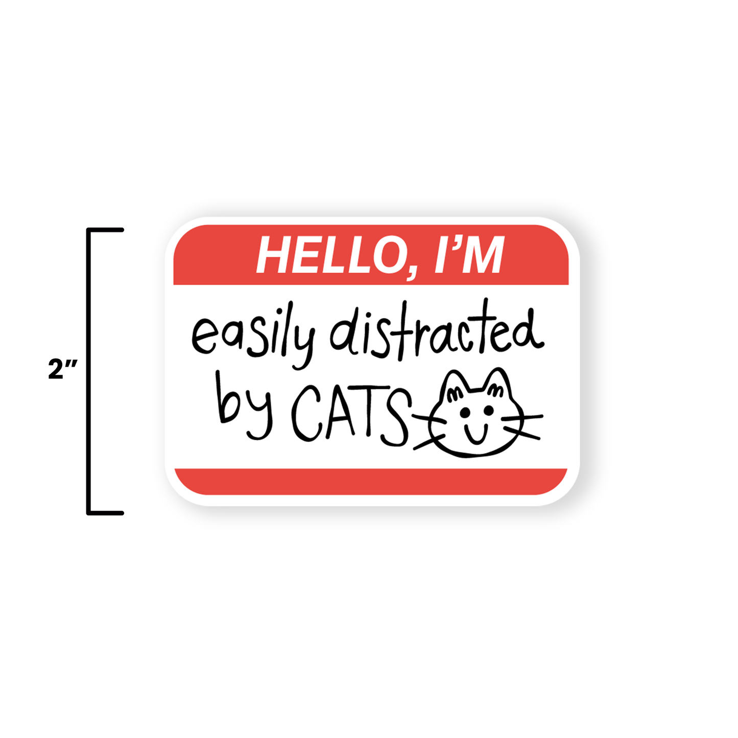 Distracted by Cats Sticker