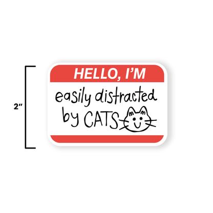 Distracted by Cats Sticker