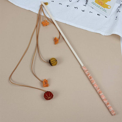Moo - Fruit Wand Cat Toy with Pom Teaser