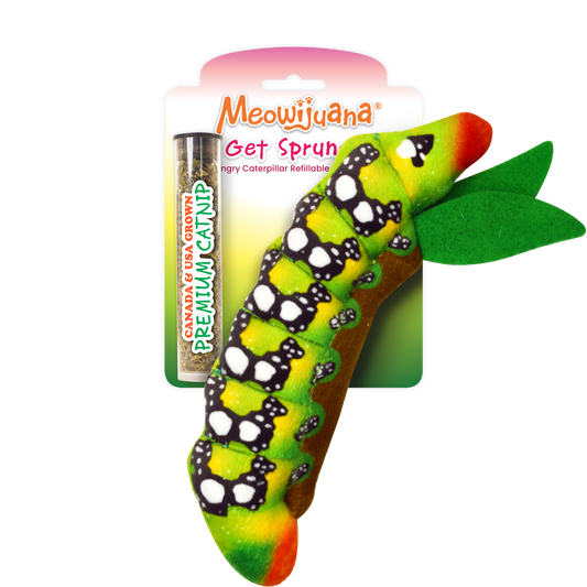 Meowijuana - Get Sprung Hungry Caterpillar Refillable Catnip Cat Toy