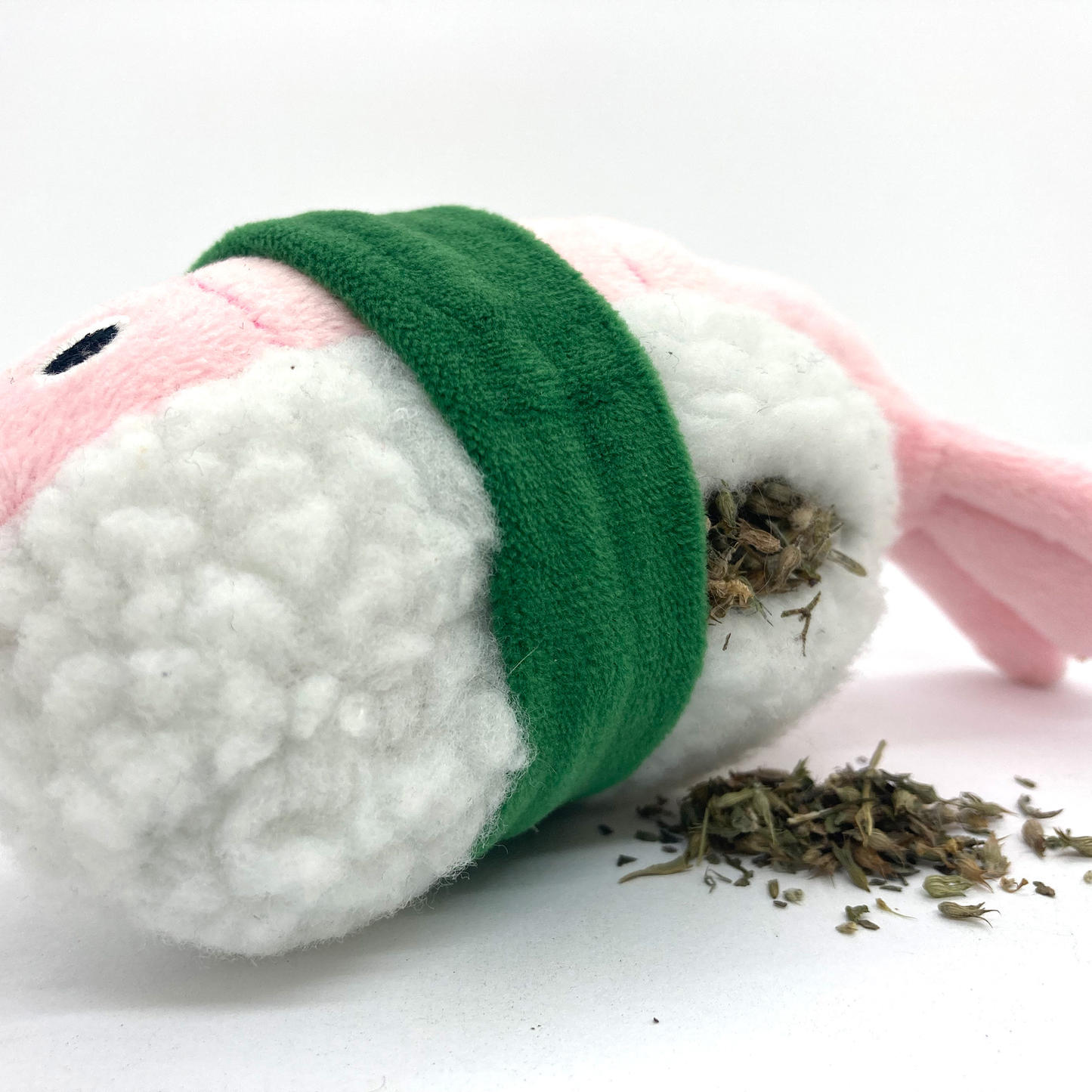 Get Wrapped Shrimp Sushi Roll Refillable Catnip Cat Toy