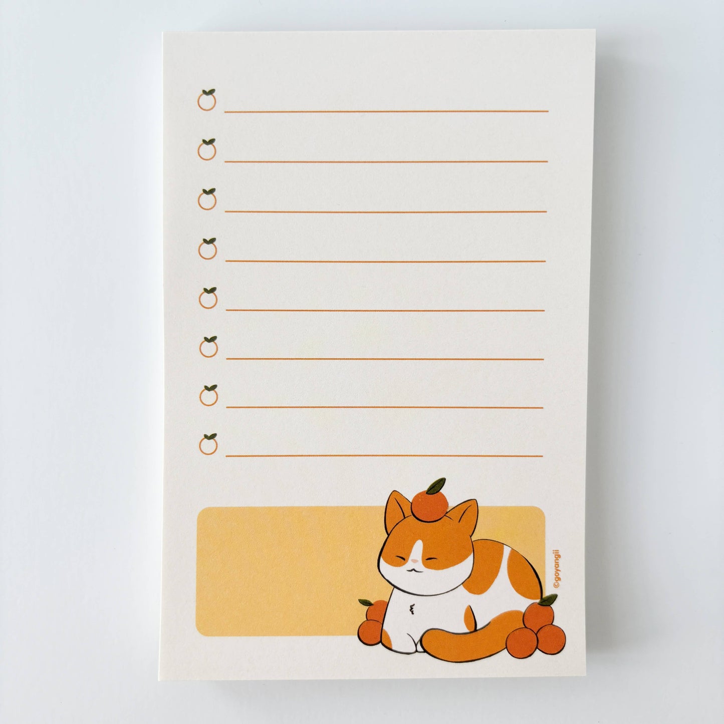 Orange Cat Notepad - Memopad