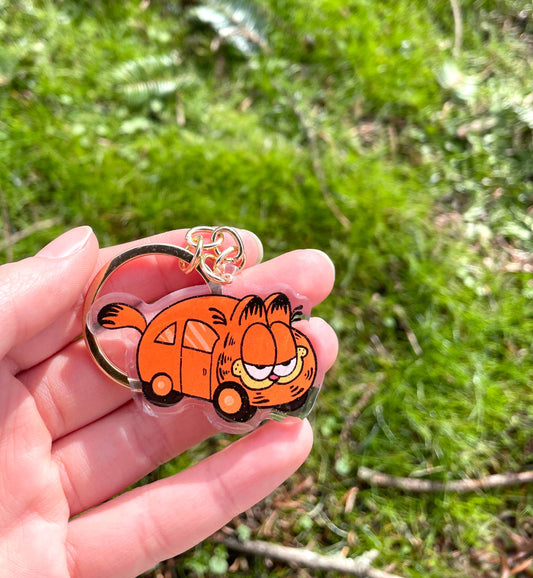 Garfmobile Sparkly Keychain