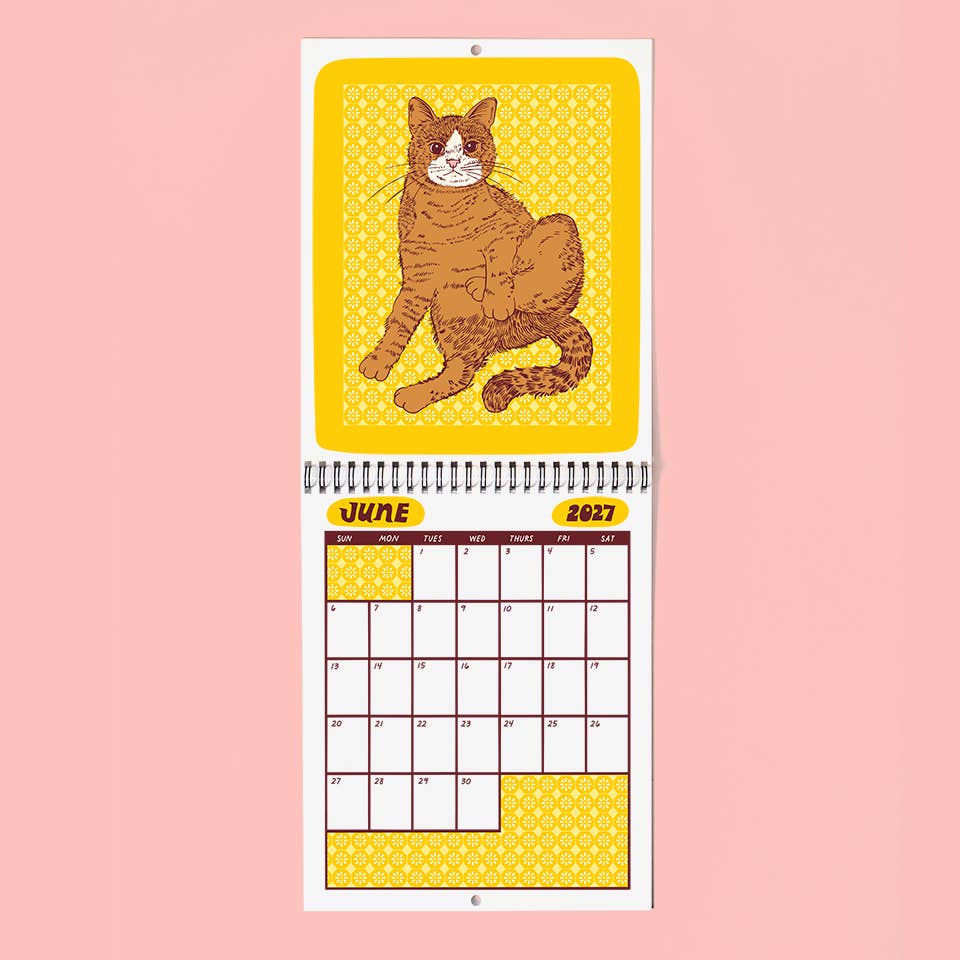 Meow Monthly 2027 Calendar