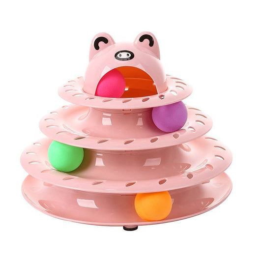 Frog Head 4-Layer Interactive Cat Toy