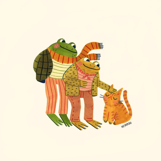 Frog + Toad + Cat Giclee Print