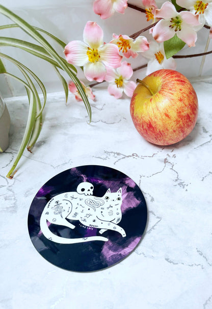 I LIKE CATS - Tattoo Cat Art Drinks Coaster