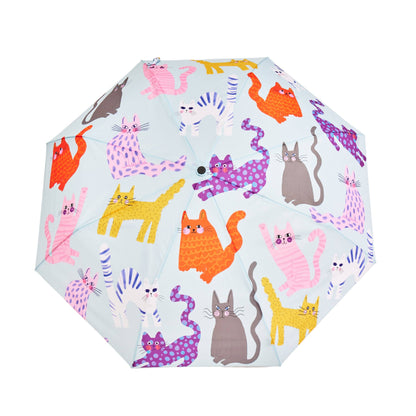 Arty Cat Duck Umbrellas (Fuchsia/Lime/Ice)