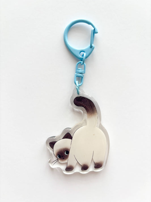 Peekaboo Glitter Acrylic Keychain