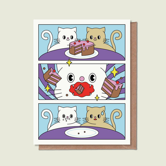 Épée Lapin Studio - Birthday Cake Vortex Greeting Card