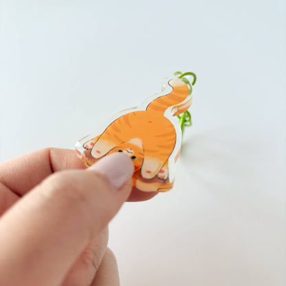 Peekaboo Glitter Acrylic Keychain