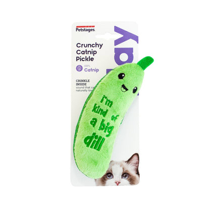 Crunchy Pickle Kicker Cat Toy Green