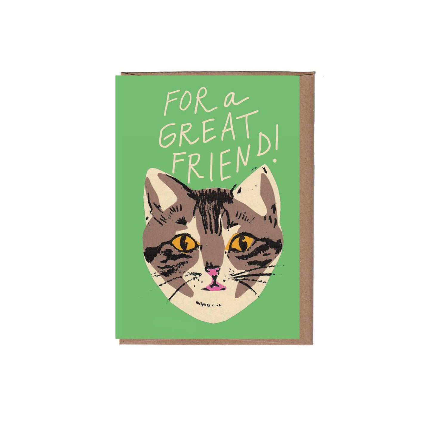 Green Cat Friendship 
Mini Note