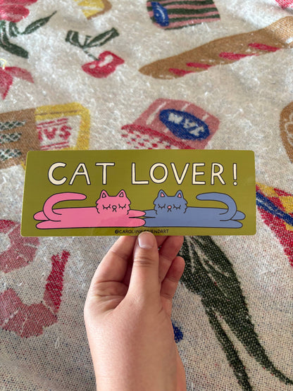 Cat Lover Bumper Sticker | Cute Vinyl Waterproof
