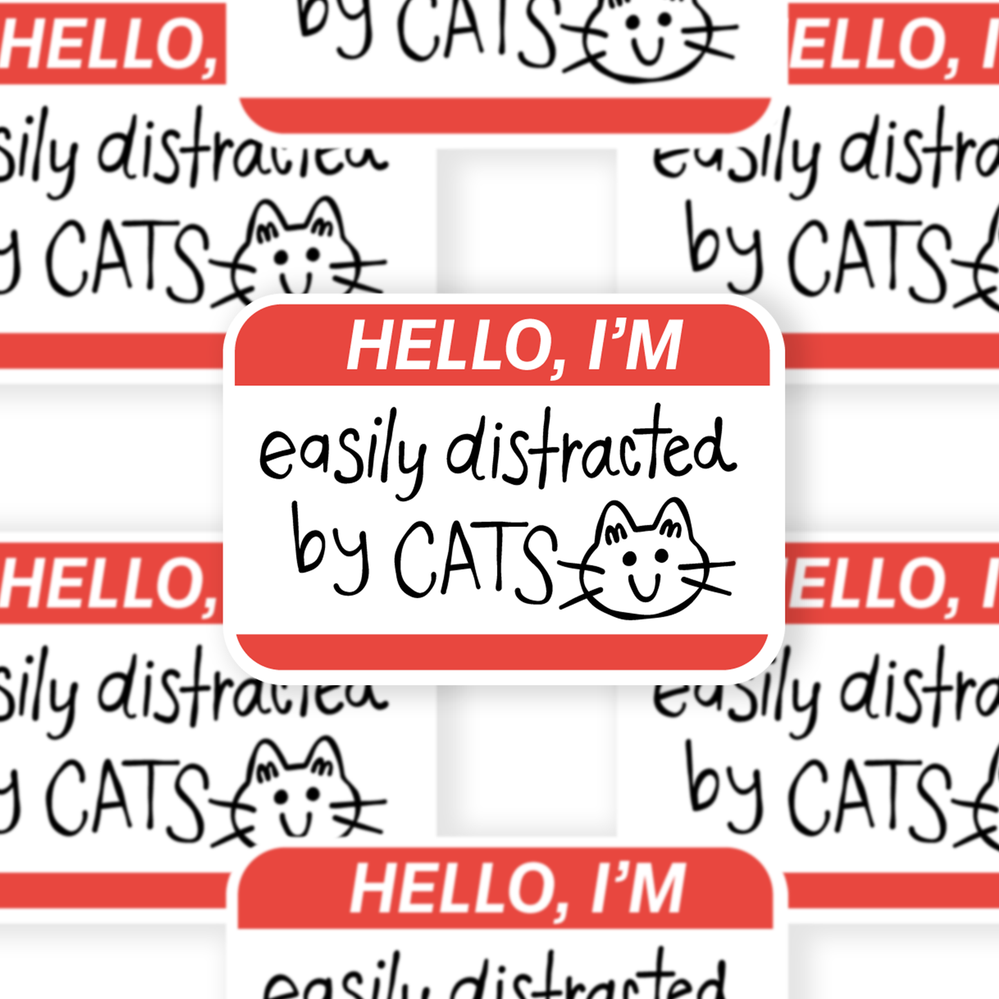 Distracted by Cats Sticker