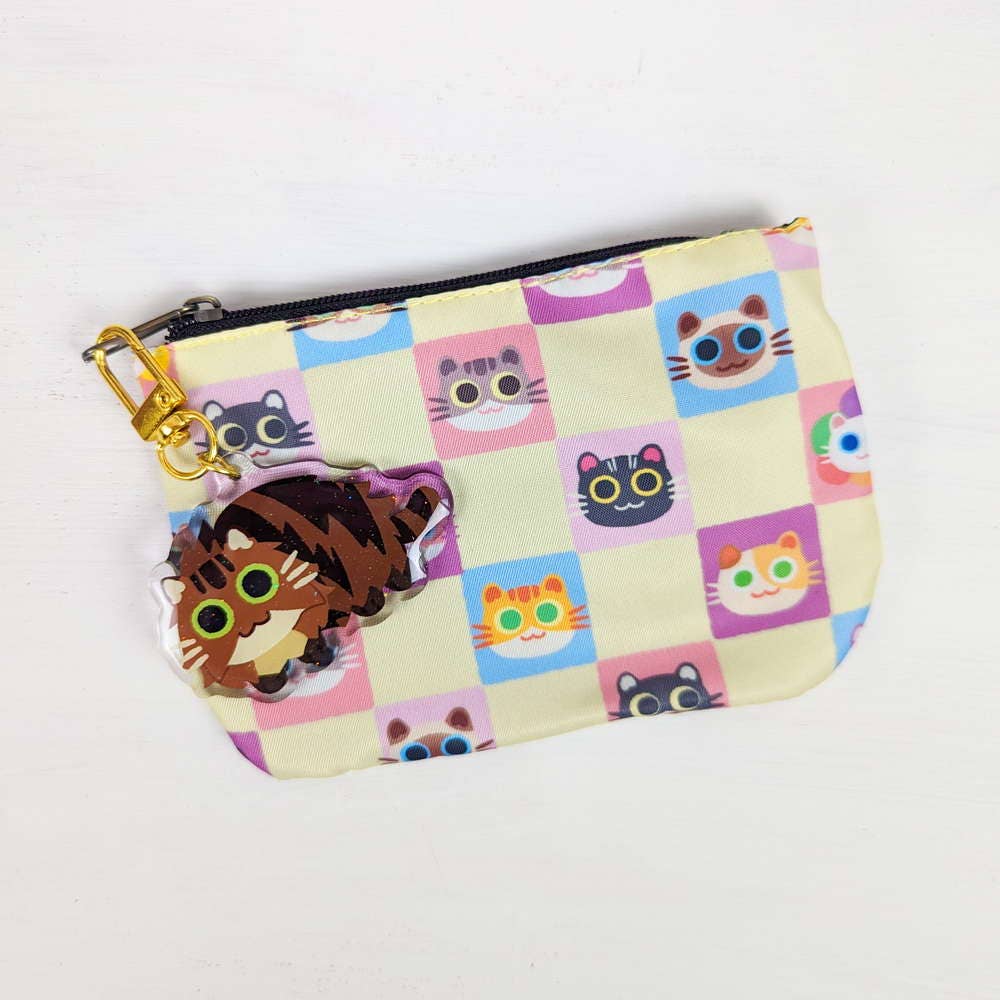 Pastel Cat Trinket Wallet Pouch