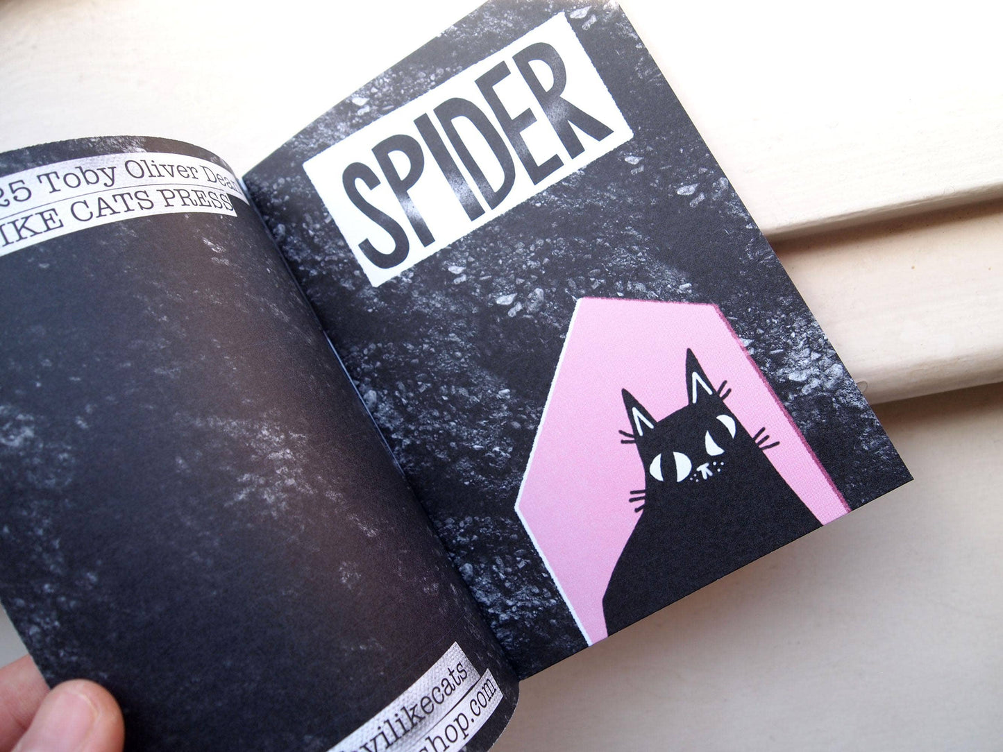 Spider Mini Cat Book Zine With Black Cat Illustrations