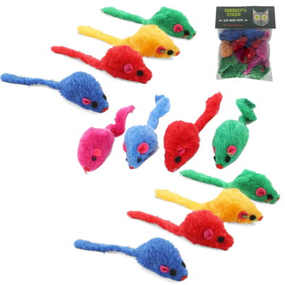 Faux Fur Realistic Colorful Mice Toys