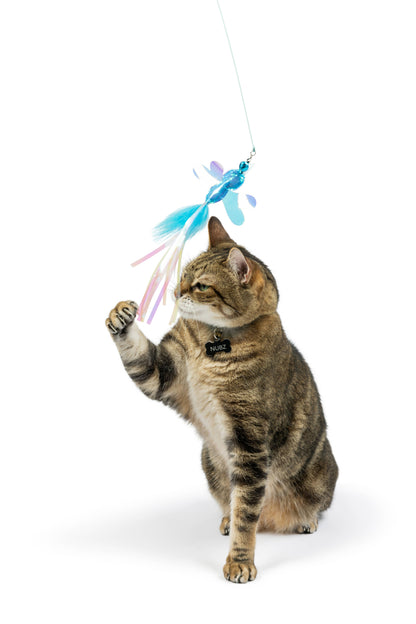 Wire Dragonfly & Mouse Wand Cat Toy