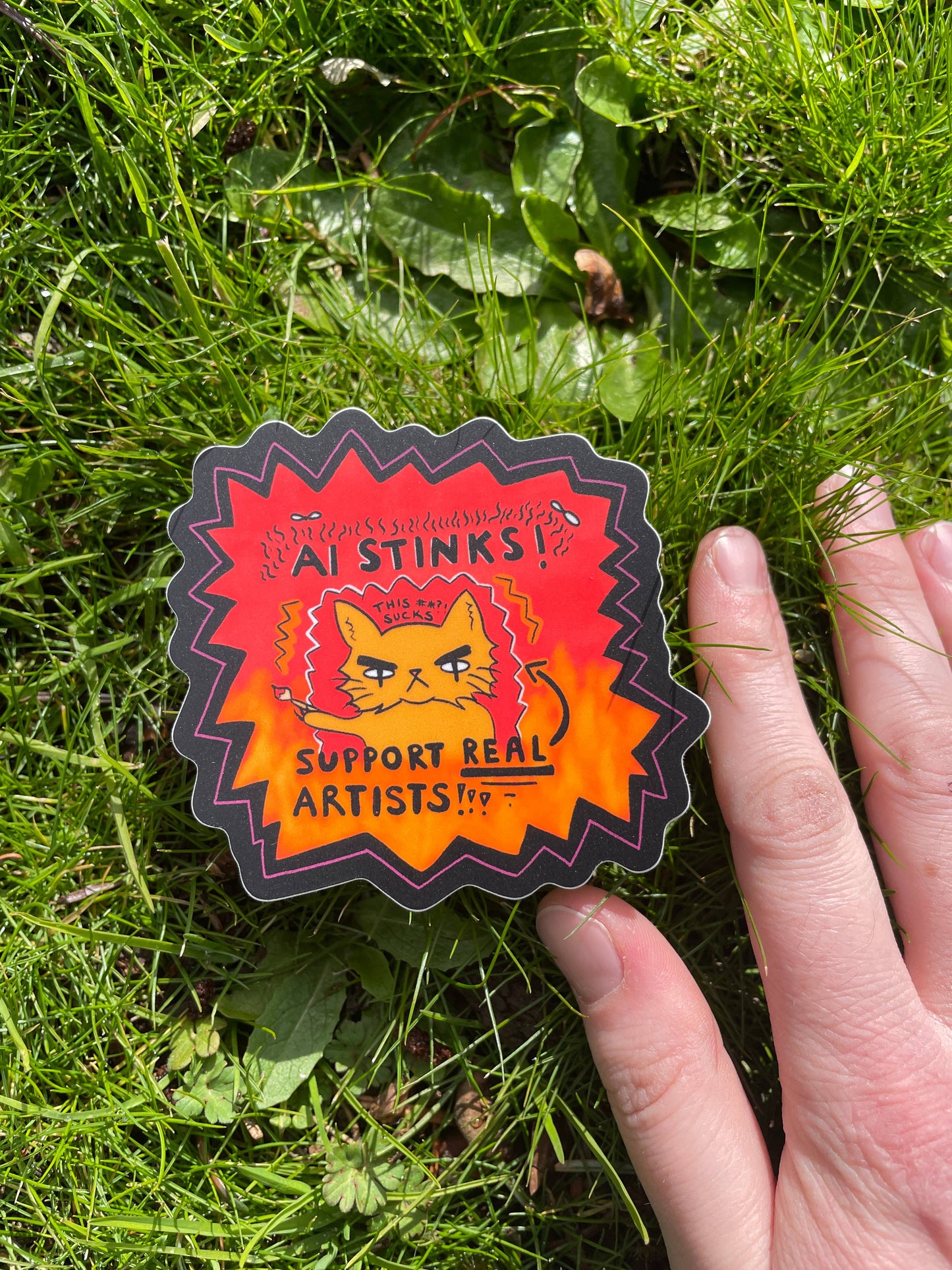 AI STINKS! Silly Matte Sticker