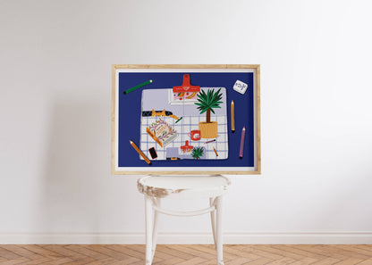 Still Life With Cat – A4 Heavyweight Art Print