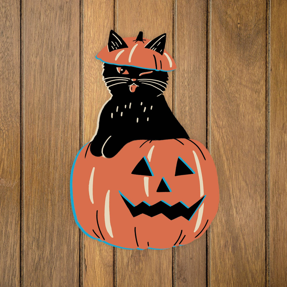 Spooky Cat Set of 3 - Cutout Wall Decorations (17" tall) 