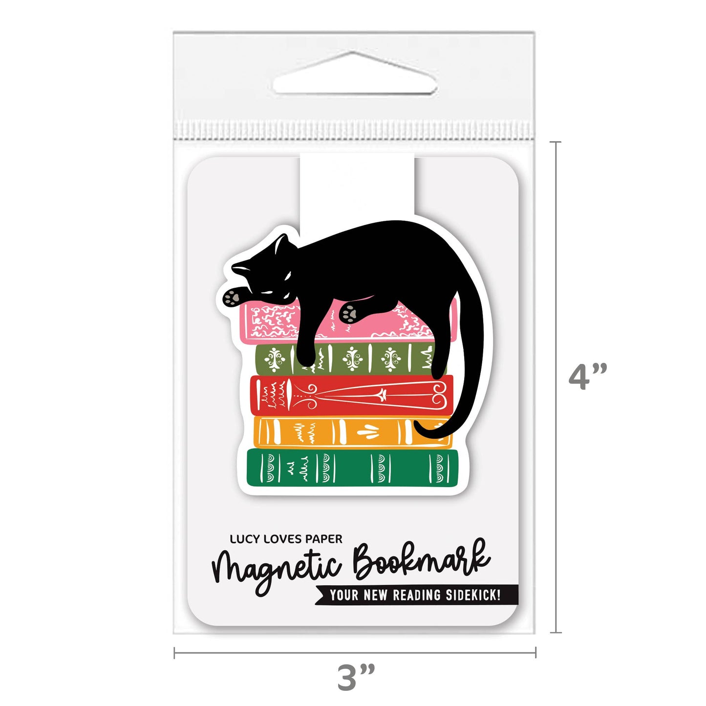 Magnetic Bookmark | Cat & Books