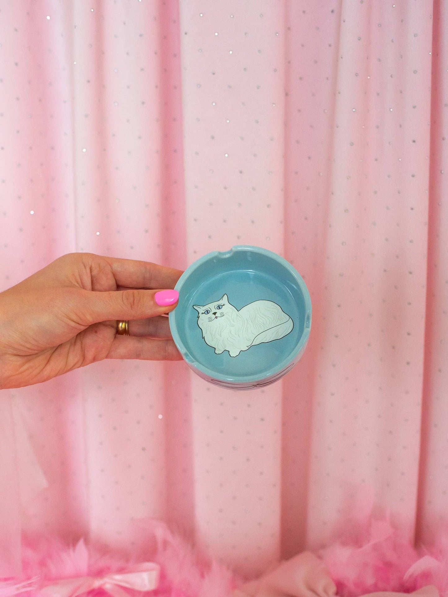A Shop of Things - Miss Kitty Ceramic Ash Tray