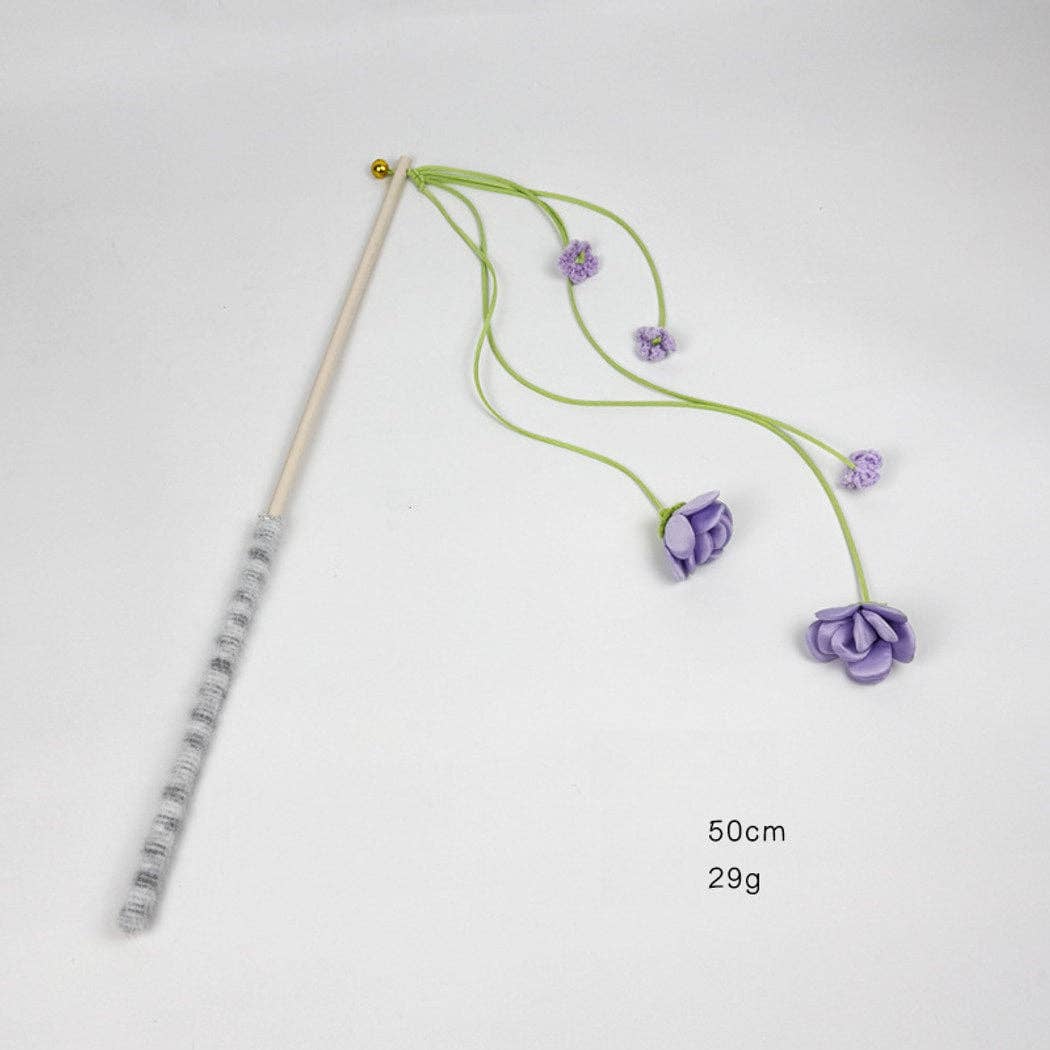 Moo - Flower Bell Cat Teaser Wand Toy